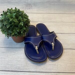 Kino Blue Women’s Leather Lily Sandals